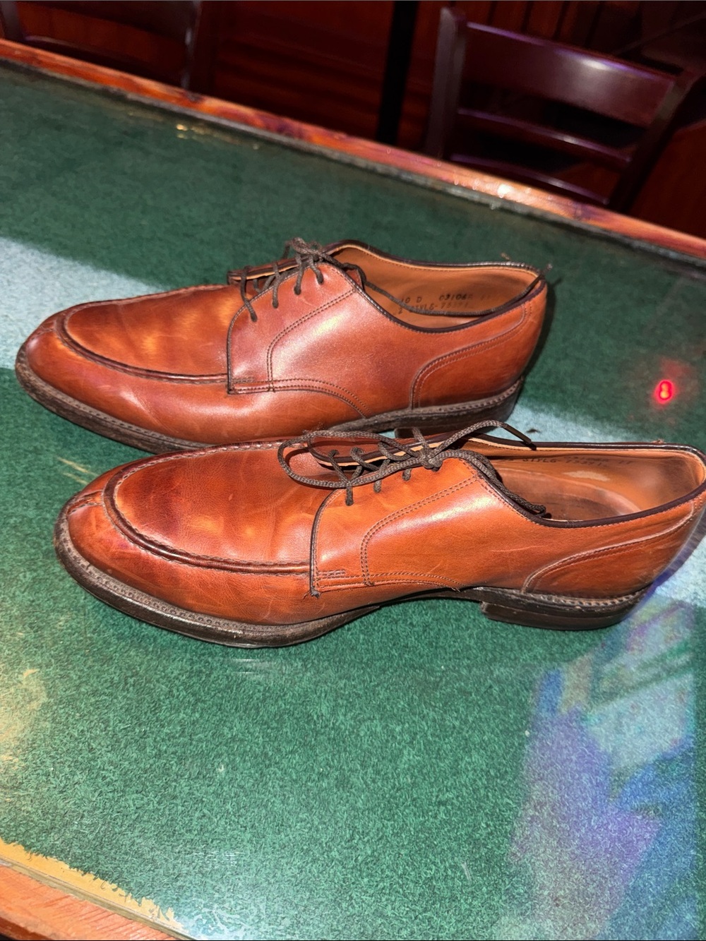 Footjoy Classic Men’s Leather Derby Shoes - Tan Size 10